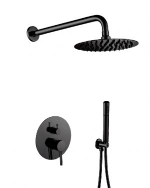 EN509808PR – Torneira encastrar 2 saídas 808 preto A